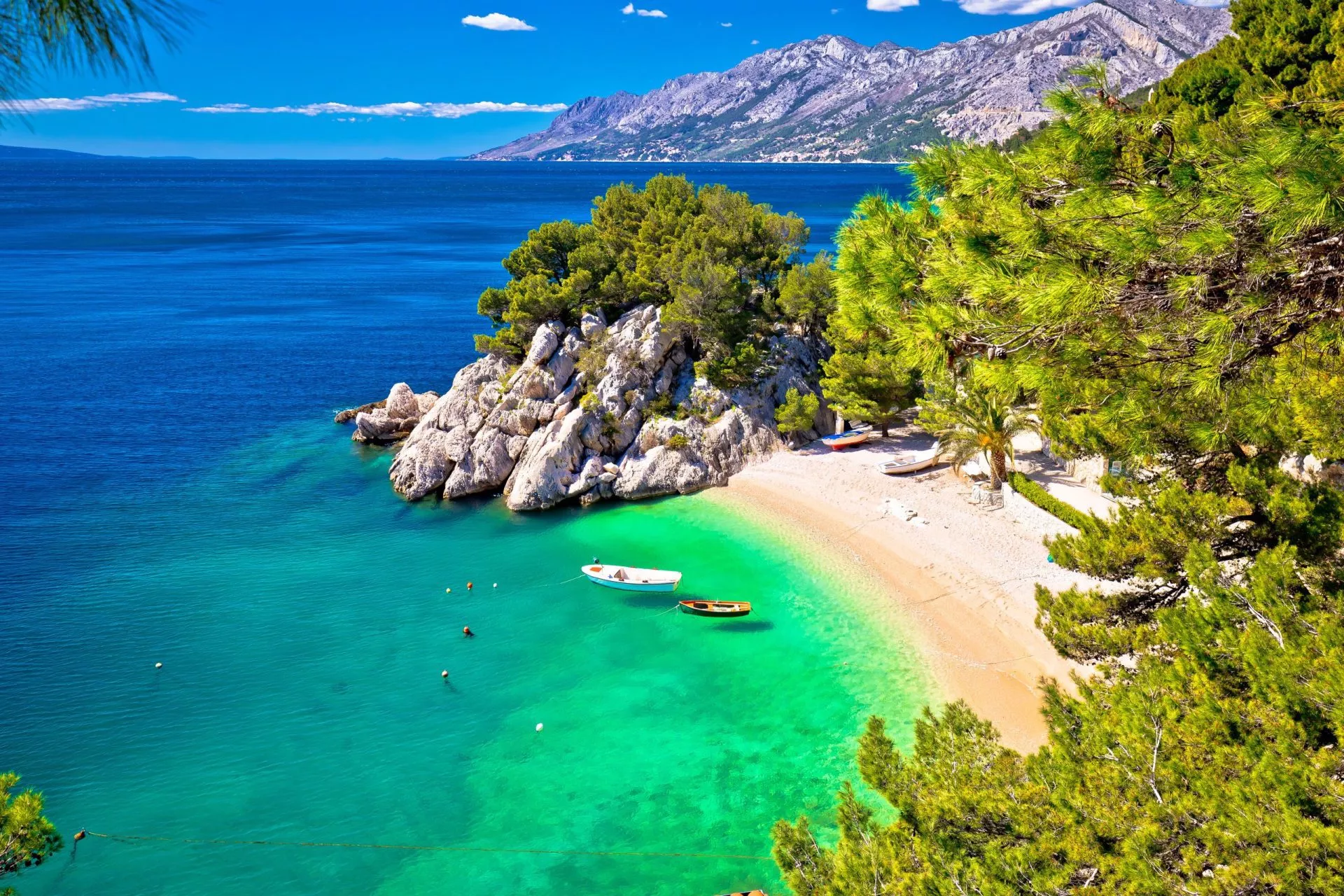 Beach in the makarska area