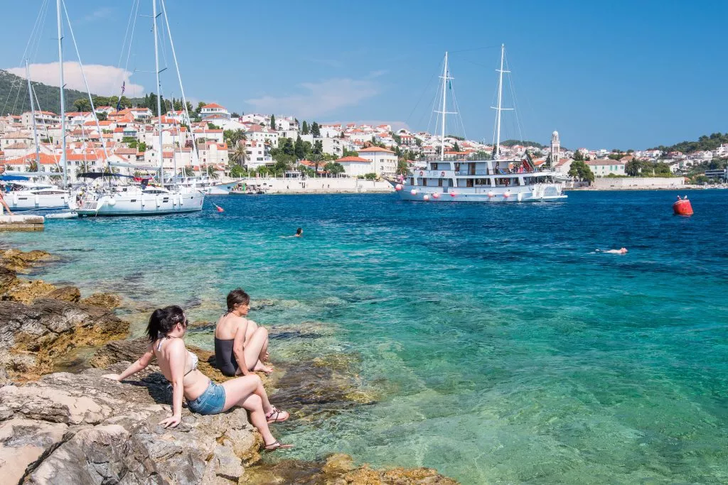 Hvar swimming stop