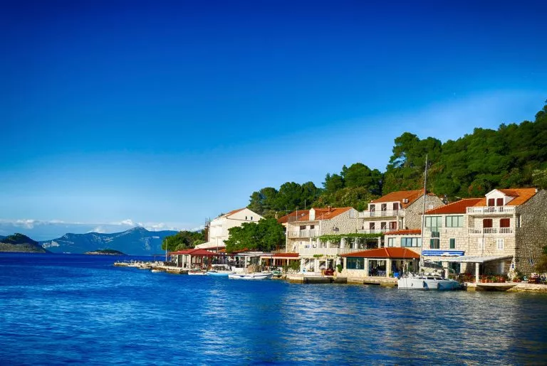 Town of pomena on mljet island