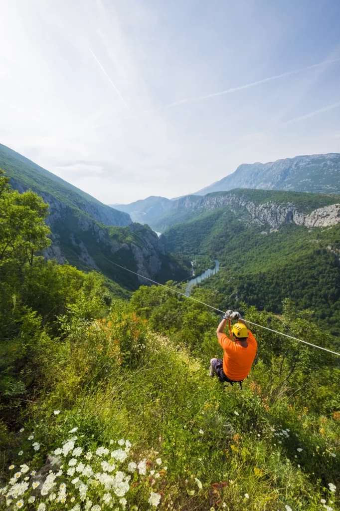 Zipline cetina river